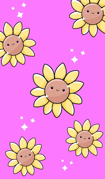 Fondo con patrón de flores Vector