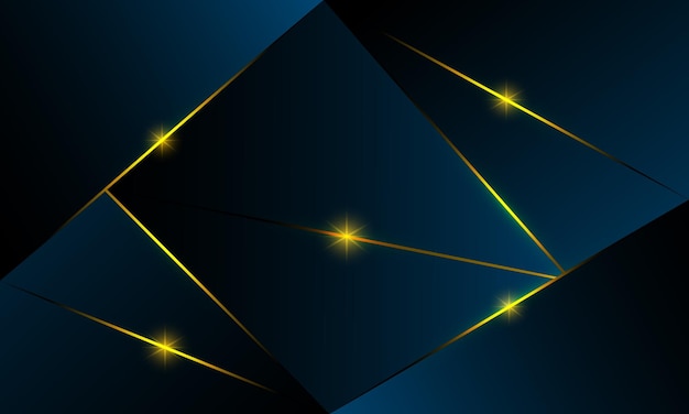 Fondo de patrón de forma de triángulos de polígono azul abstracto con estilo de lujo de efecto de iluminación.