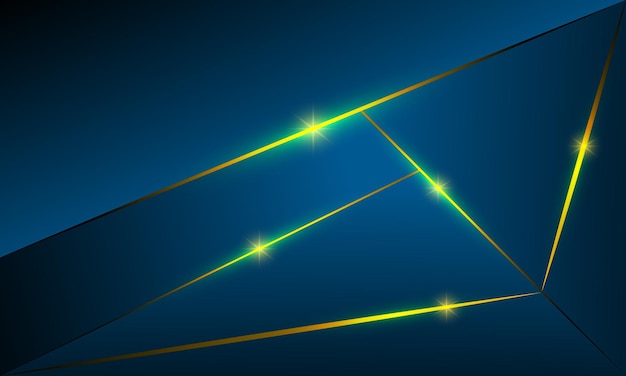 Fondo de patrón de forma de triángulos de polígono azul abstracto con estilo de lujo de efecto de iluminación.