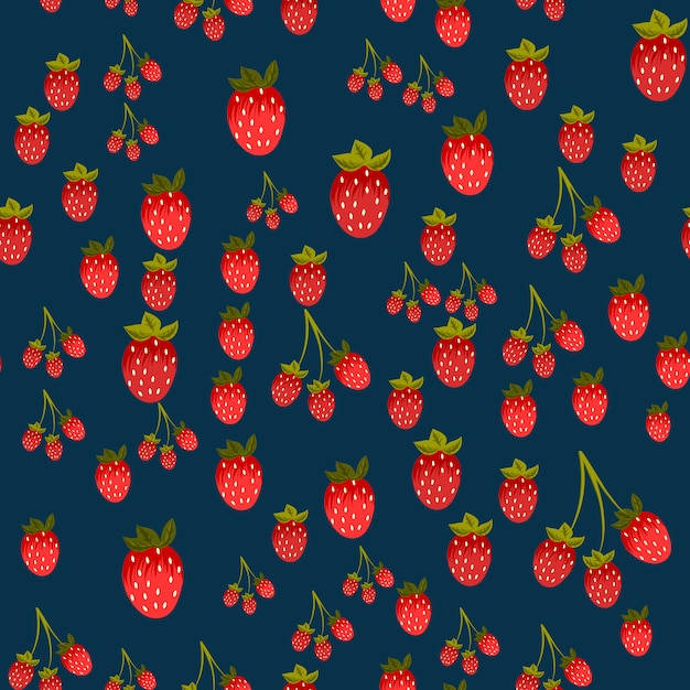 Fondo con patrón de fresas