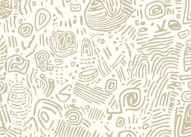 Fondo con patrón de garabateo aborigen de color gris vectorial