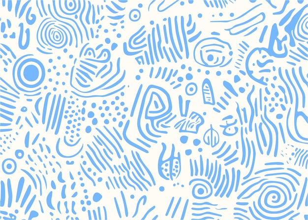 El fondo del patrón de garabateo aborigen vectorial
