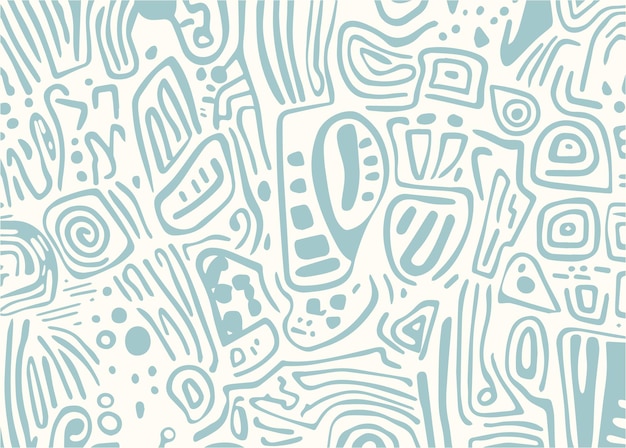 El fondo del patrón de garabateo aborigen vectorial