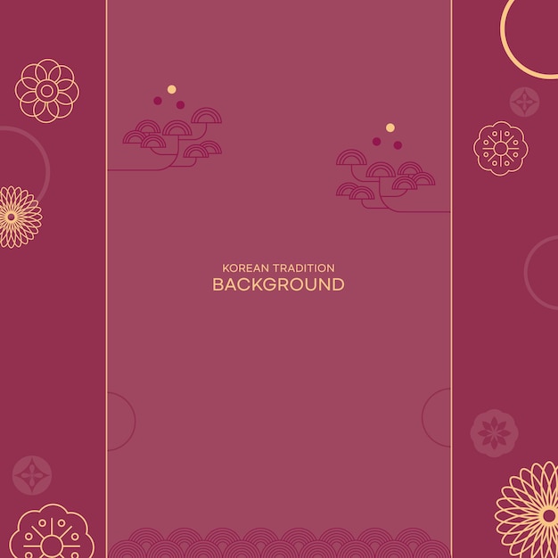 Un Fondo De Patrón De Geometría Coreana Moderna