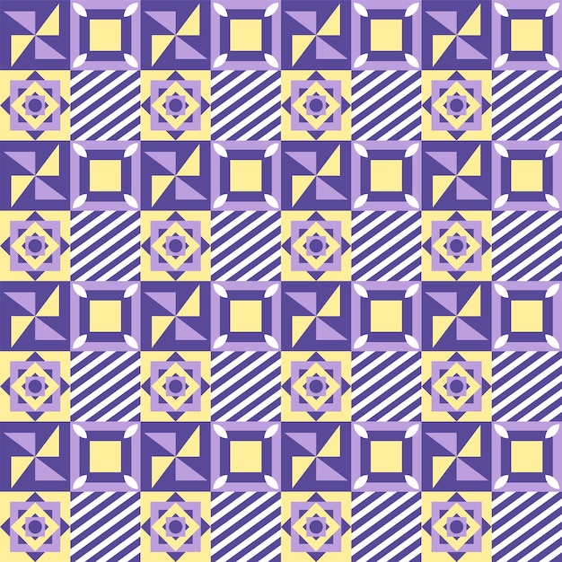 Fondo de patrón geométrico abstracto colorido en forma cuadrada.