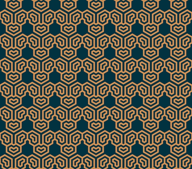 Fondo de patrón geométrico abstracto sin fisuras con líneas patrones de adornos orientales