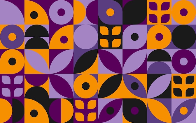 El fondo del patrón geométrico de Bauhaus de Halloween