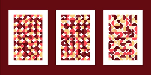 Fondo de patrón geométrico de color abstracto escandinavo vectorial o diseño de estampados de geometría suiza