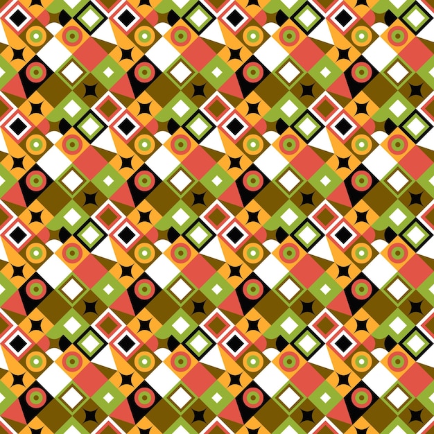 Fondo de patrón geométrico diagonal abstractamente colorido y sin costuras