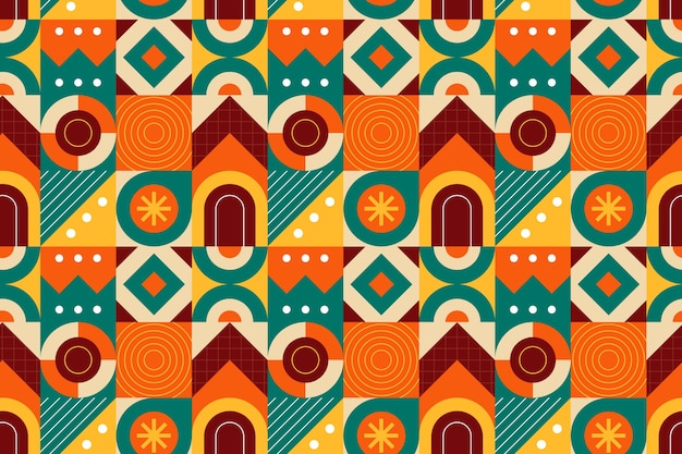 Fondo de patrón geométrico de diseño plano