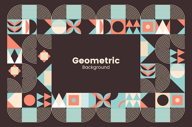 Fondo de patrón geométrico de diseño plano