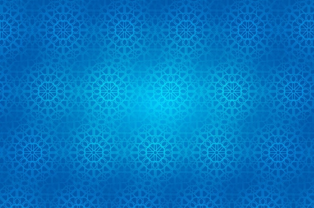 Fondo de patrón geométrico islámico azul