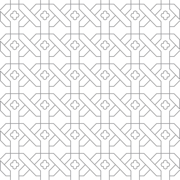 Fondo de patrón geométrico islámico transparente en color blanco