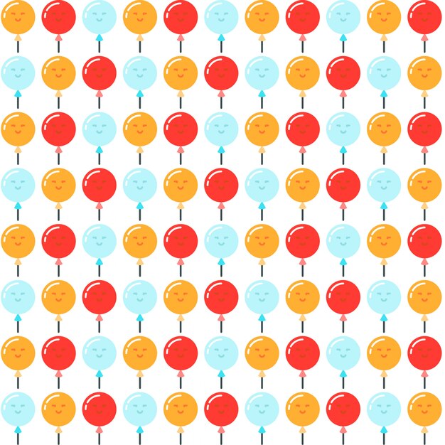 Fondo de patrón de globos Emoji