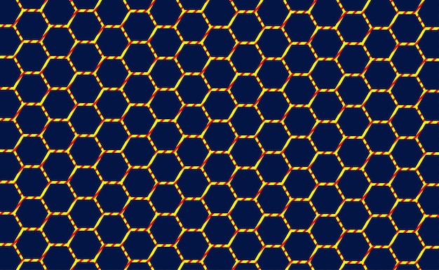 Fondo de patrón hexagonal azul marino abstracto