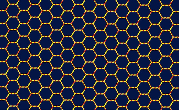 Vector fondo de patrón hexagonal azul marino abstracto