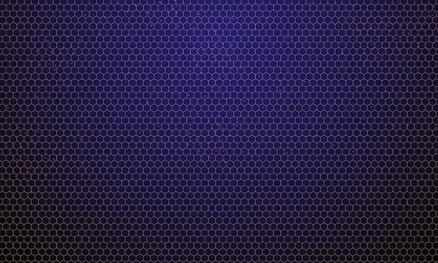 Fondo de patrón hexagonal con tecnología de partículas futurista