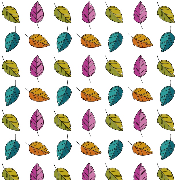 Fondo con patrón de hojas dibujadas a mano