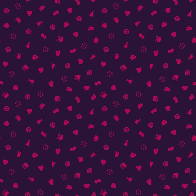 Fondo de patrón de icono de tragamonedas de casino para sitio web o papel de regalo