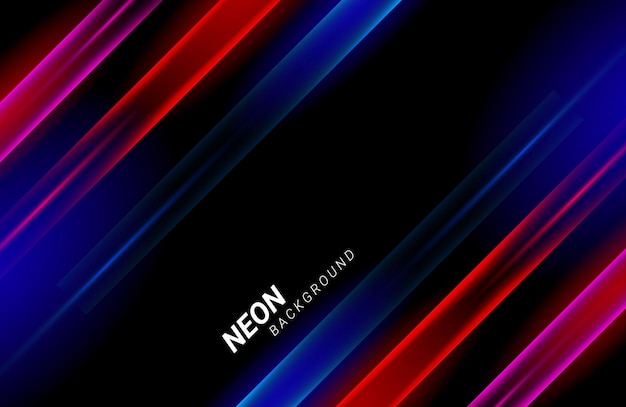 Fondo de patrón de ilustración de efecto de neón brillante atractivo geométrico abstracto