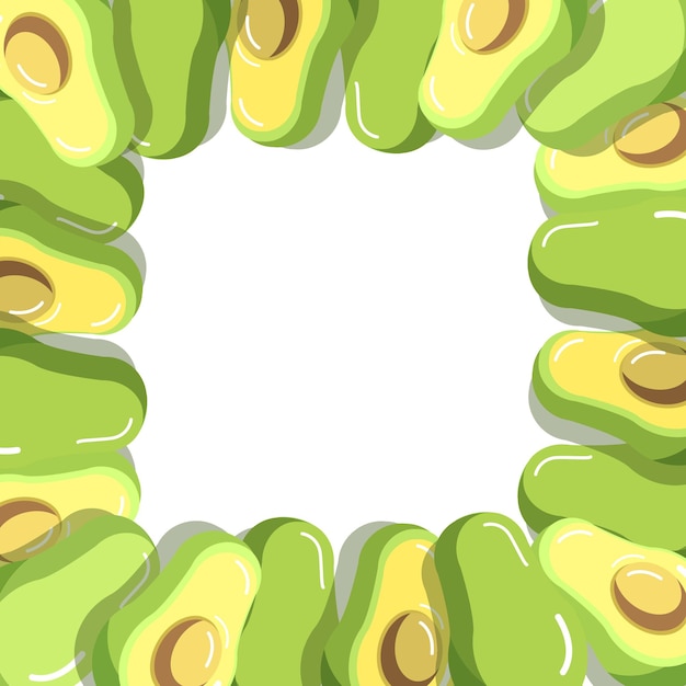 Fondo de patrón de ilustración de fruta de aguacate