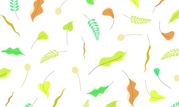 Fondo de patrón de ilustración de hoja para el tema de la naturaleza