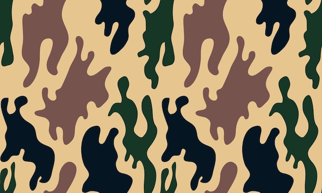 Fondo de patrón de ilustración de vector transparente de camuflaje para ejército y militares