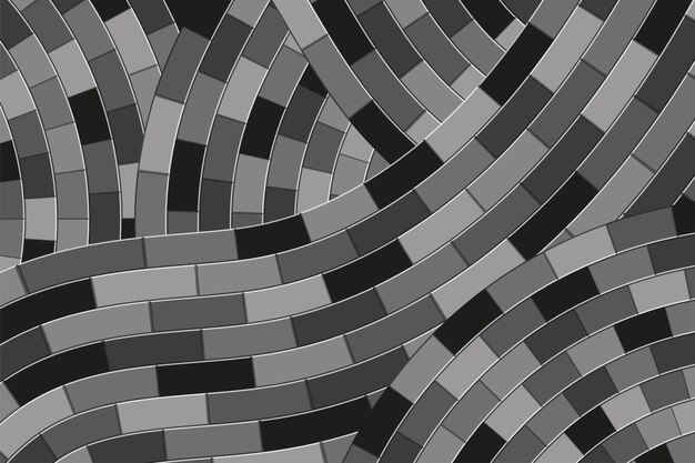 Fondo de patrón de ladrillo geométrico abstracto con estilo de color monocromo