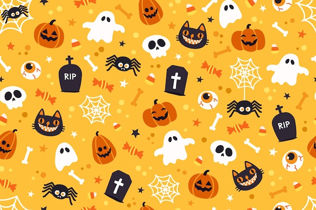 Fondo de patrón lindo de Halloween.