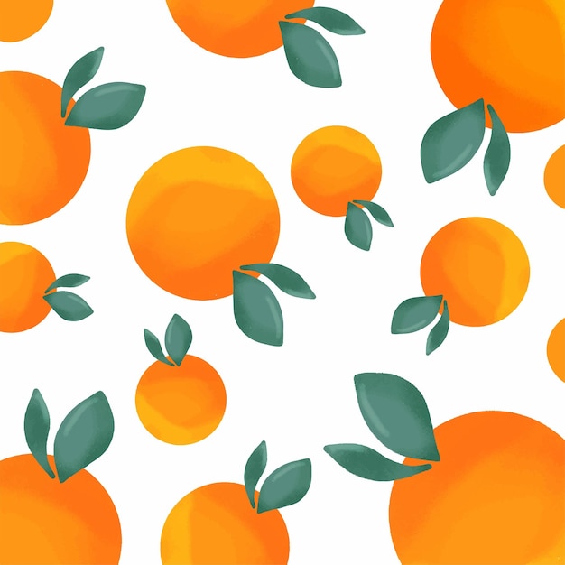 Vector fondo patrón lindo naranja frutas vector diseño