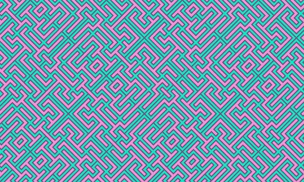 Fondo de patrón de línea de laberinto abstracto moderno