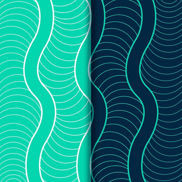 Fondo de patrón de líneas de onda abstracta
