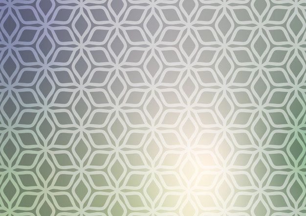 Fondo con patrón de luz verde de gradiente geométrico