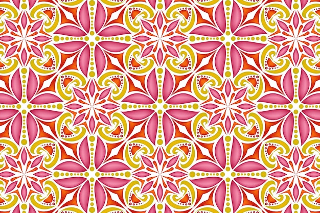 Fondo de patrón de mandala colorido y elegante