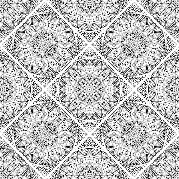 Fondo de patrón de mandala ornamental de lujo