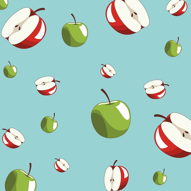 Fondo de patrón de manzanas