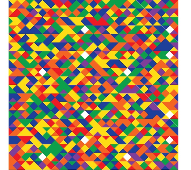 Fondo de patrón mixto colorido cuadrado, papel tapiz geométrico decorativo de ilustración abstracta de arte vectorial, imagen gráfica de patrón de tela