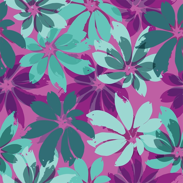 Fondo de patrón de monstera de colores psicodélicos para el verano