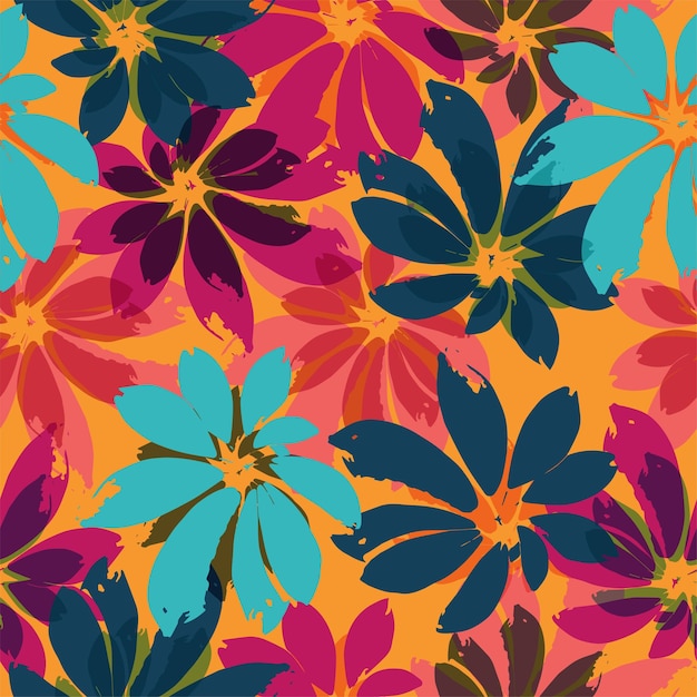 Fondo de patrón de monstera de colores psicodélicos para el verano