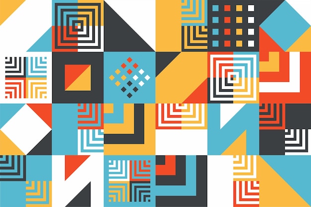 Fondo de patrón de mosaico de forma geométrica colorida