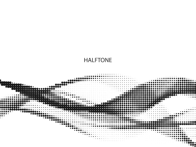 Fondo de patrón de movimiento elegante de semitono blanco y negro