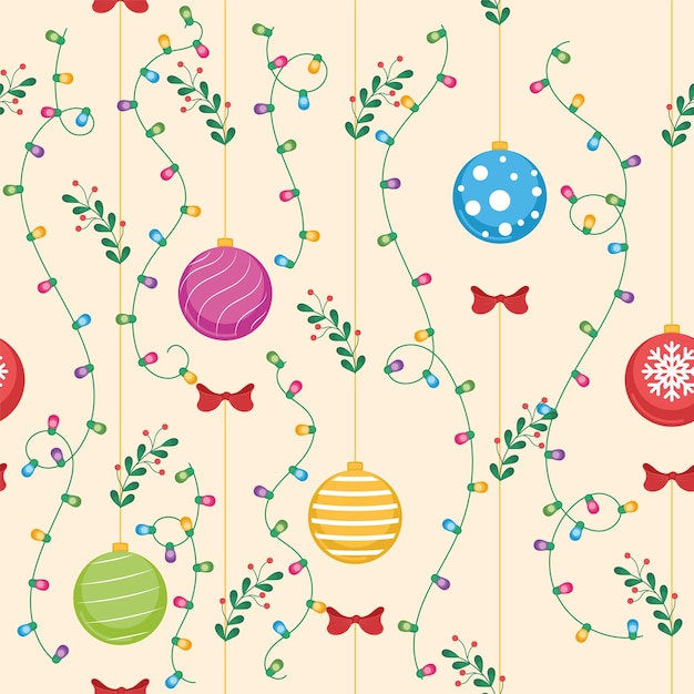Fondo de patrón navideño Papel de embalaje de regalos Ilustración vectorial