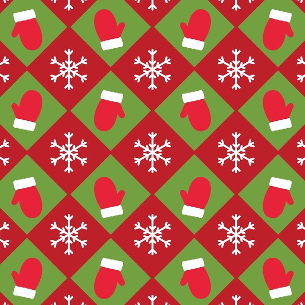 Fondo de patrón navideño Papel de embalaje de regalos Ilustración vectorial
