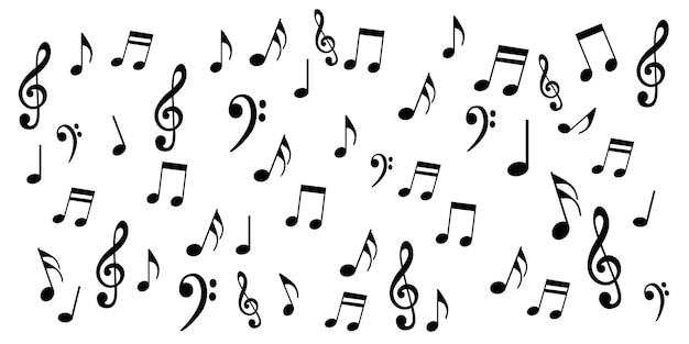 fondo del patrón de la nota musical