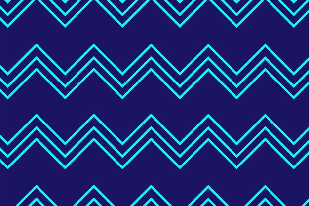 Fondo de patrón de onda azul zig zag