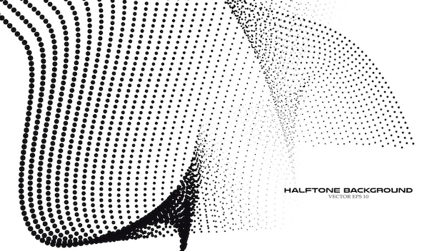 Fondo de patrón de onda de medio tono abstracto para telón de fondo o papel tapiz