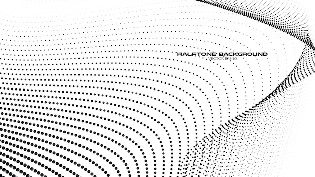 Fondo de patrón de onda de medio tono abstracto para telón de fondo o papel tapiz
