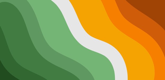 El fondo del patrón de ondas verde y naranja