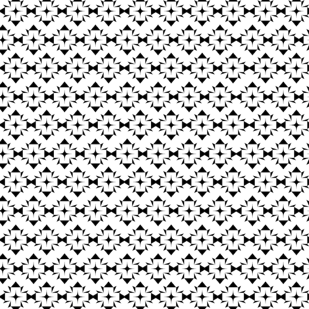 Fondo de patrón ornamental geométrico blanco y negro