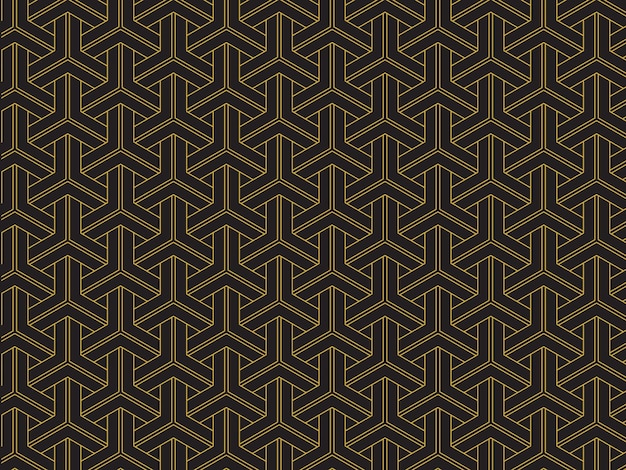 Fondo de patrón de oro geométrico